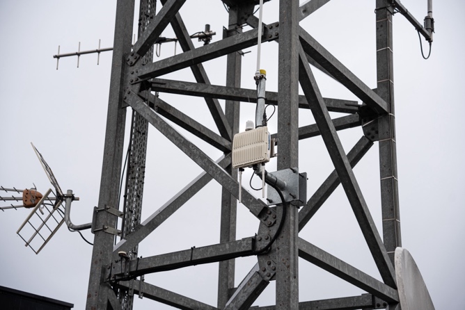 Antenne LoRa montée en point haut