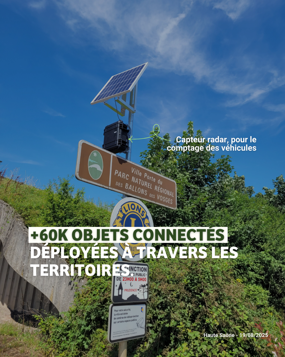 Des capteurs pour compter véhicules et piétons.