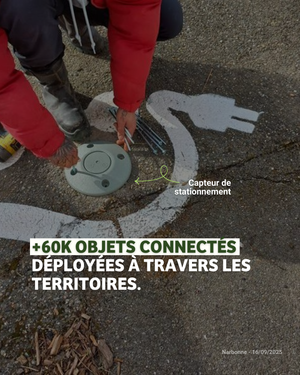 Des capteurs de stationnement connectés en LoRa.